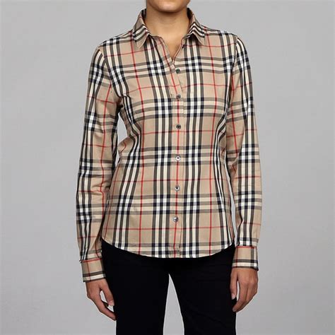 womens burberry plaid shirt|female burberry shirts on sale.